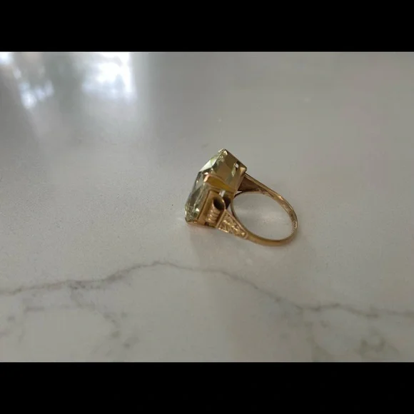 Vintage 14 k Gold Cocktail Ring - Picture 5 of 16